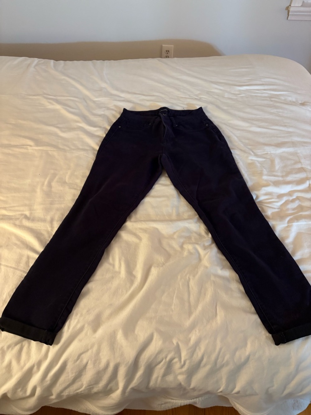 Cuffed, straight leg jeans